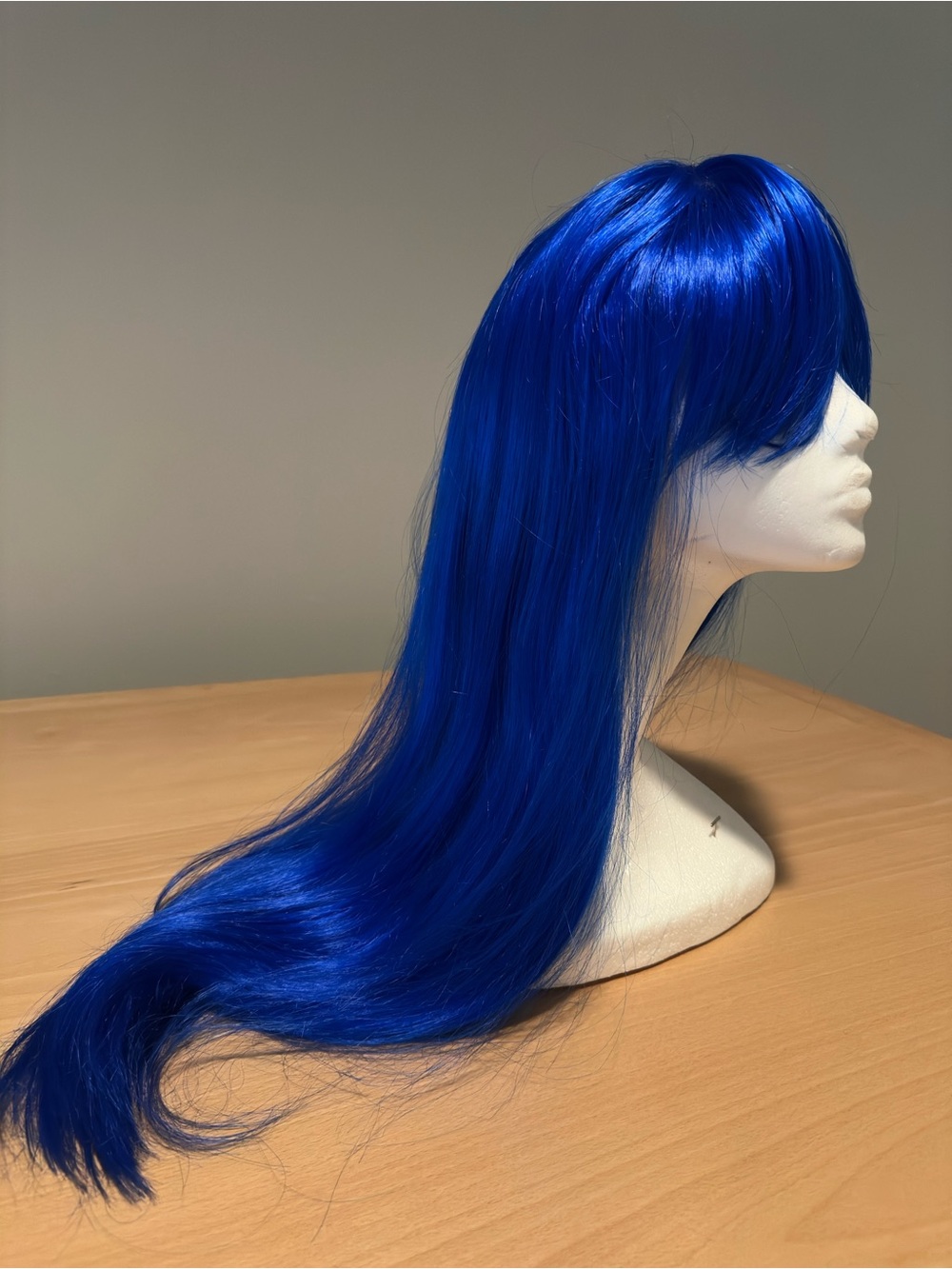 Vibrant Electric Blue Long Synthetic Wig